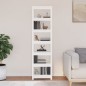 Libreria Bianca 50x35x183 cm in Legno Massello di Pino Libreria Bianca 50x35x183 cm in Legno Massello di Pino