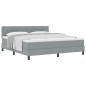 vidaXL Letto Box Spring con Materasso Grigio Chiaro 180x200 cm Tessuto vidaXL Letto Box Spring con Materasso Grigio Chiaro 180x200 cm Tessuto