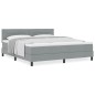 vidaXL Letto Box Spring con Materasso Grigio Chiaro 180x200 cm Tessuto vidaXL Letto Box Spring con Materasso Grigio Chiaro 180x200 cm Tessuto