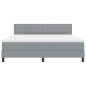 vidaXL Letto Box Spring con Materasso Grigio Chiaro 180x200 cm Tessuto vidaXL Letto Box Spring con Materasso Grigio Chiaro 180x200 cm Tessuto