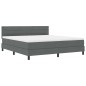vidaXL Letto Box Spring con Materasso Grigio Scuro 180x200 cm Tessuto