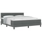 vidaXL Letto Box Spring con Materasso Grigio Scuro 180x200 cm Tessuto