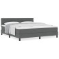 vidaXL Letto Box Spring con Materasso Grigio Scuro 180x200 cm Tessuto