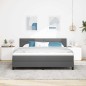 vidaXL Letto Box Spring con Materasso Grigio Scuro 180x200 cm Tessuto