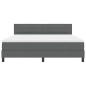 vidaXL Letto Box Spring con Materasso Grigio Scuro 180x200 cm Tessuto