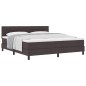 vidaXL Letto a Molle con Materasso Marrone Scuro 180x200 cm Tessuto