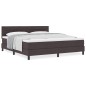 vidaXL Letto a Molle con Materasso Marrone Scuro 180x200 cm Tessuto
