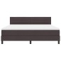 vidaXL Letto a Molle con Materasso Marrone Scuro 180x200 cm Tessuto