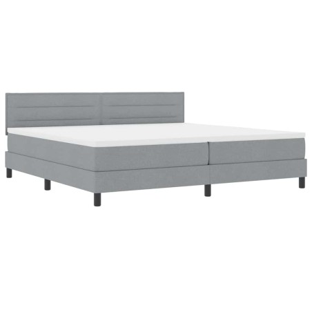 vidaXL Letto Box Spring con Materasso Grigio Chiaro 200x200 cm Tessuto