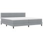 vidaXL Letto Box Spring con Materasso Grigio Chiaro 200x200 cm Tessuto vidaXL Letto Box Spring con Materasso Grigio Chiaro 200x200 cm Tessuto