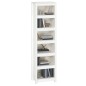 Libreria Bianca 50x35x183 cm in Legno Massello di Pino Libreria Bianca 50x35x183 cm in Legno Massello di Pino