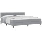 vidaXL Letto Box Spring con Materasso Grigio Chiaro 200x200 cm Tessuto vidaXL Letto Box Spring con Materasso Grigio Chiaro 200x200 cm Tessuto