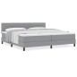 vidaXL Letto Box Spring con Materasso Grigio Chiaro 200x200 cm Tessuto vidaXL Letto Box Spring con Materasso Grigio Chiaro 200x200 cm Tessuto