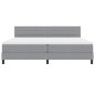 vidaXL Letto Box Spring con Materasso Grigio Chiaro 200x200 cm Tessuto vidaXL Letto Box Spring con Materasso Grigio Chiaro 200x200 cm Tessuto