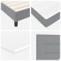 vidaXL Letto Box Spring con Materasso Grigio Chiaro 200x200 cm Tessuto vidaXL Letto Box Spring con Materasso Grigio Chiaro 200x200 cm Tessuto