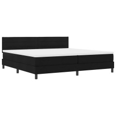 vidaXL Letto Box Spring con Materasso Nero 200x200 cm Tessuto