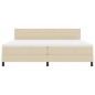 vidaXL Letto Box Spring con Materasso Crema 200x200 cm Tessuto vidaXL Letto Box Spring con Materasso Crema 200x200 cm Tessuto