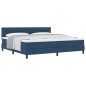 vidaXL letto con rete con materasso blu 200x200 cm tessuto