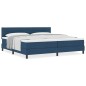 vidaXL letto con rete con materasso blu 200x200 cm tessuto