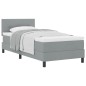 vidaXL Letto Box Spring con Materasso Grigio Chiaro 80x200 cm in Tessuto vidaXL Letto Box Spring con Materasso Grigio Chiaro 80x200 cm in Tessuto