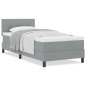 vidaXL Letto Box Spring con Materasso Grigio Chiaro 80x200 cm in Tessuto vidaXL Letto Box Spring con Materasso Grigio Chiaro 80x200 cm in Tessuto