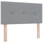 vidaXL Letto Box Spring con Materasso Grigio Chiaro 80x200 cm in Tessuto vidaXL Letto Box Spring con Materasso Grigio Chiaro 80x200 cm in Tessuto