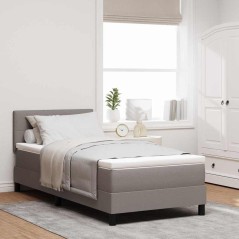 vidaXL Letto a Rete con Materasso Tortora 80x200 cm Tessuto