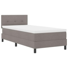 vidaXL Letto a Rete con Materasso Tortora 80x200 cm Tessuto