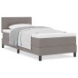 vidaXL Letto a Rete con Materasso Tortora 80x200 cm Tessuto