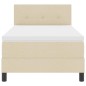 vidaXL Letto a Box con Materasso Crema 100x200 cm Tessuto vidaXL Letto a Box con Materasso Crema 100x200 cm Tessuto