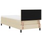 vidaXL Letto a Box con Materasso Crema 100x200 cm Tessuto vidaXL Letto a Box con Materasso Crema 100x200 cm Tessuto