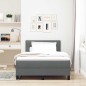 vidaXL Letto a Rete con Materasso Grigio Scuro 120x190 cm Tessuto vidaXL Letto a Rete con Materasso Grigio Scuro 120x190 cm Tessuto