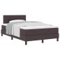 vidaXL Letto a Molle con Materasso Marrone Scuro 120x190 cm Tessuto