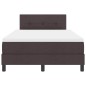 vidaXL Letto a Molle con Materasso Marrone Scuro 120x190 cm Tessuto