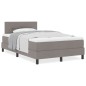vidaXL Letto con Rete a Molle e Materasso Taupe 120x190 cm Tessuto