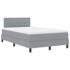 vidaXL Letto a Box con Materasso Grigio Chiaro 120x200 cm Tessuto