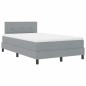 vidaXL Letto a Box con Materasso Grigio Chiaro 120x200 cm Tessuto vidaXL Letto a Box con Materasso Grigio Chiaro 120x200 cm Tessuto