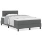 vidaXL Letto Box Spring con Materasso grigio scuro 120x200 cm in tessuto vidaXL Letto Box Spring con Materasso grigio scuro 120x200 cm in tessuto