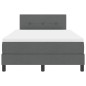 vidaXL Letto Box Spring con Materasso grigio scuro 120x200 cm in tessuto vidaXL Letto Box Spring con Materasso grigio scuro 120x200 cm in tessuto