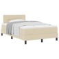 vidaXL Letto Box Spring con Materasso Crema 120x200 cm Tessuto vidaXL Letto Box Spring con Materasso Crema 120x200 cm Tessuto