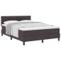 vidaXL Letto a Box Spring con Materasso Marrone Scuro 140x200 cm Tessuto vidaXL Letto a Box Spring con Materasso Marrone Scuro 140x200 cm Tessuto