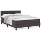 vidaXL Letto a Box Spring con Materasso Marrone Scuro 140x200 cm Tessuto vidaXL Letto a Box Spring con Materasso Marrone Scuro 140x200 cm Tessuto