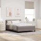vidaXL Letto con Rete a Molle con Materasso Tortora 140x200 cm Tessuto
