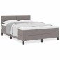 vidaXL Letto con Rete a Molle con Materasso Tortora 140x200 cm Tessuto