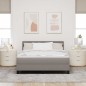 vidaXL Letto con Rete a Molle con Materasso Tortora 140x200 cm Tessuto