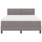 vidaXL Letto con Rete a Molle con Materasso Tortora 140x200 cm Tessuto