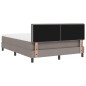 vidaXL Letto con Rete a Molle con Materasso Tortora 140x200 cm Tessuto