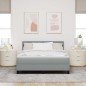 vidaXL Letto con Rete a Molle con Materasso Grigio Chiaro 160x200 cm Tessuto