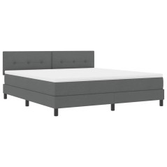 vidaXL Letto con Box Spring e Materasso Grigio Scuro 180x200 cm Tessuto