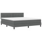 vidaXL Letto con Box Spring e Materasso Grigio Scuro 180x200 cm Tessuto vidaXL Letto con Box Spring e Materasso Grigio Scuro 180x200 cm Tessuto